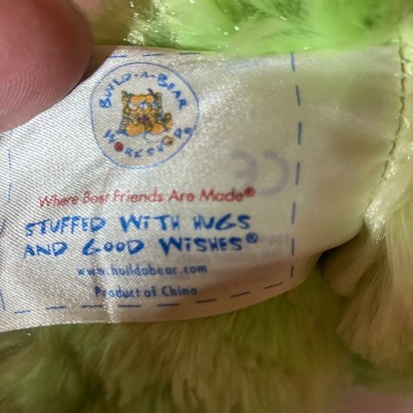 St Patricks Day Shamrock Happy Go Lucky Green Plush Frog Build A Bear Naked GUC - Picture 10 of 13